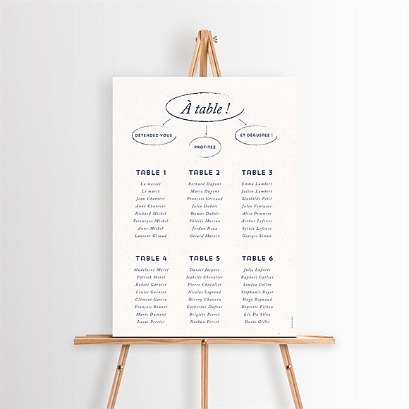 Plan de table mariage Allez viens ! réf.N260537