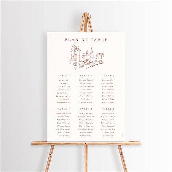 Plan de table mariage Légèreté réf.N260539