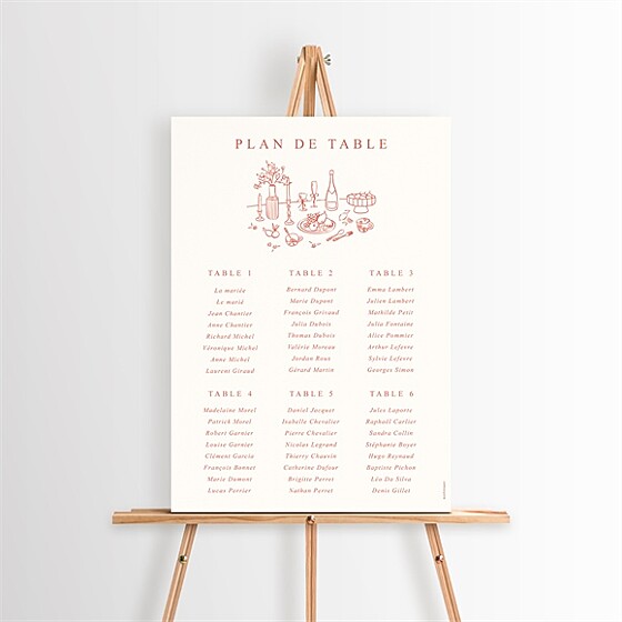 Plan de table mariage a l'italienne