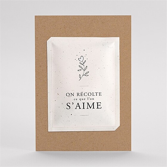 Remerciement mariage liés avec graines