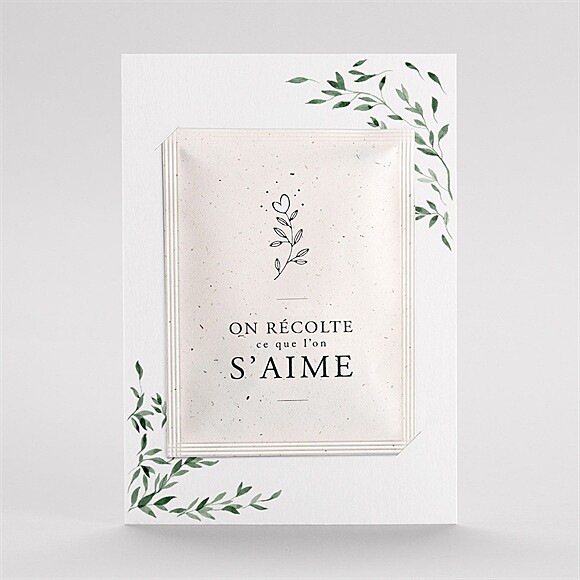 Remerciement mariage L'olivier avec graines réf.N76102