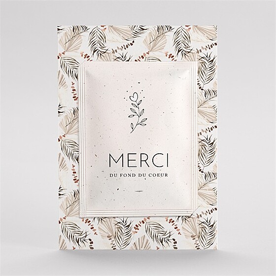 Remerciement mariage pampa avec graines
