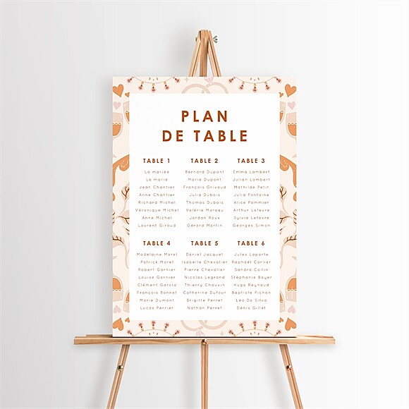Plan de table mariage Hippie réf.N260547