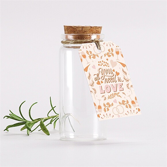 Mignonette mariage Hippie étiquette réf.N2911150