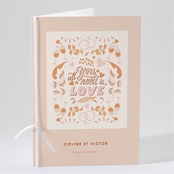 Livret de messe mariage Hippie réf.N491611