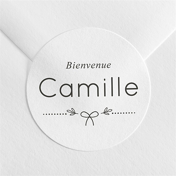 Sticker naissance Pictos sur photo réf.N3602485