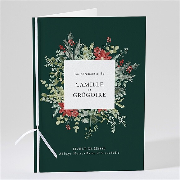 Livret de messe mariage Orange de Noël réf.N491615