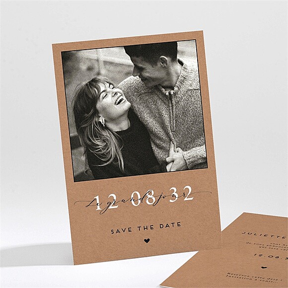 Save the Date mariage Jour J kraft réf.N211726