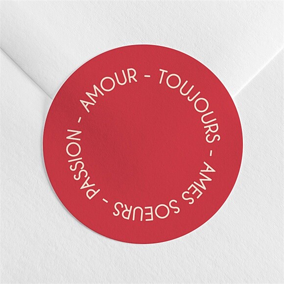 Sticker mariage Orange et fuchsia réf.N3602505
