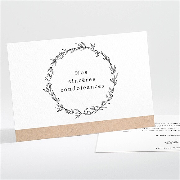 Carte de condoléances décès Sa Présence réf.N111370