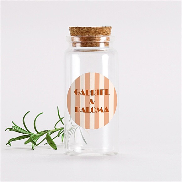 Mignonette mariage Terracotta estival sticker réf.N3602516