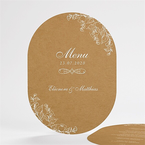 Menu mariage Belle découverte ovale réf.N67102
