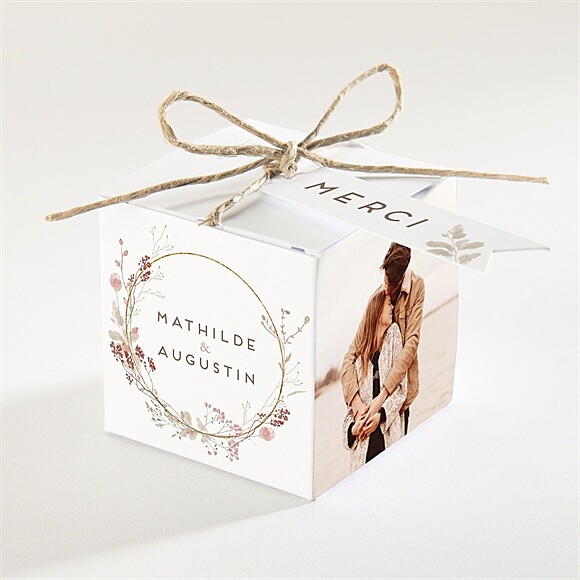 Boîte de dragées mariage Couronne d'automne réf.N3408817