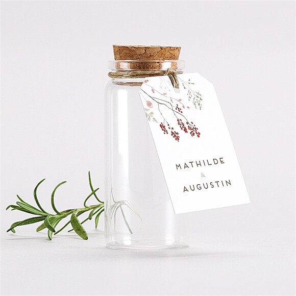 Mignonette mariage Couronne d'automne étiquette réf.N2911182