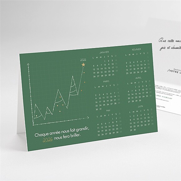 Carte de voeux Courbe de croissance réf.N41153