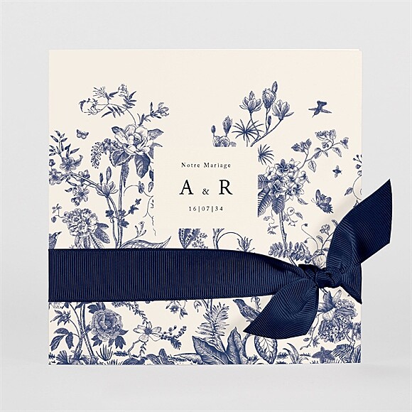 Faire-part mariage Exotique plié réf.N461130