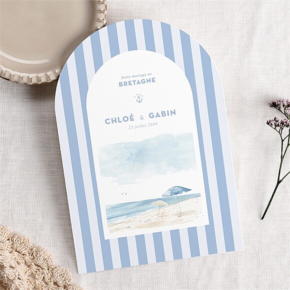 Faire-part mariage Bord de mer réf.N271105