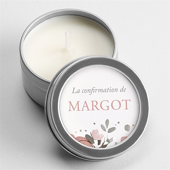 Bougie confirmation Espérance Argent réf.N3602566