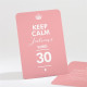 Geburtstagseinladung Keep calm rosa ref.N211122