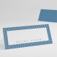Tischkarte Taufe Blaues Muster ref.N440399