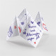 Hochzeitseinladung Schreibschrift - Origami ref.N33010