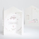 Einladungskarte Taufe Blumenhaus rosa réf.N90018