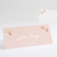 Tischkarte Taufe Zarte rosa Blumen ref.N440661