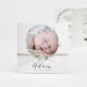 Geburtskarte Blumenkranz Blau ref.N83113