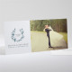 Dankeskarte Hochzeit Blätterkranz mit Farbenspiel ref.N13188