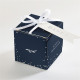 Geschenkbox Hochzeit Mineralblau - Silber ref.N340239