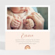 Dankeskarte Geburt Rosa Kleidchen - Magnet ref.N3001921
