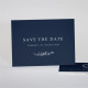Save the Date Karte Mineralblau - Silber ref.N18128