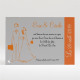 Carton d'invitation mariage Annonce en gris et orange réf.N12001