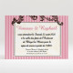 Carton d'invitation mariage Carte baroque rose réf.N12094