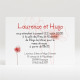 Carton d'invitation mariage Silhouettes fleuries réf.N120136