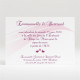 Carton d'invitation mariage Oiseaux roses et violets réf.N120137