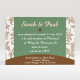 Carton d'invitation mariage Carte marron et verte réf.N120144