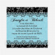 Carton d'invitation mariage En Bleu et Noir réf.N300101