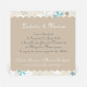 Carton d'invitation mariage Petits flocons bleu et beige réf.N300130