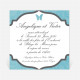Carton d'invitation mariage Le Papillon bleu réf.N300128