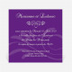 Carton d'invitation mariage Médaillon violet et photos réf.N300144