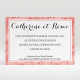 Carton d'invitation mariage Vintage et élégant réf.N120210