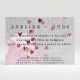 Carton d'invitation mariage Bouquet de fleurs et coeurs réf.N120215