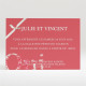 Carton d'invitation mariage Chic blanc et rouge réf.N120227