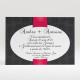 Carton d'invitation mariage vintage noir et rouge réf.N120256