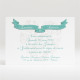 Carton d'invitation mariage Joli coeur avec banderole réf.N120258